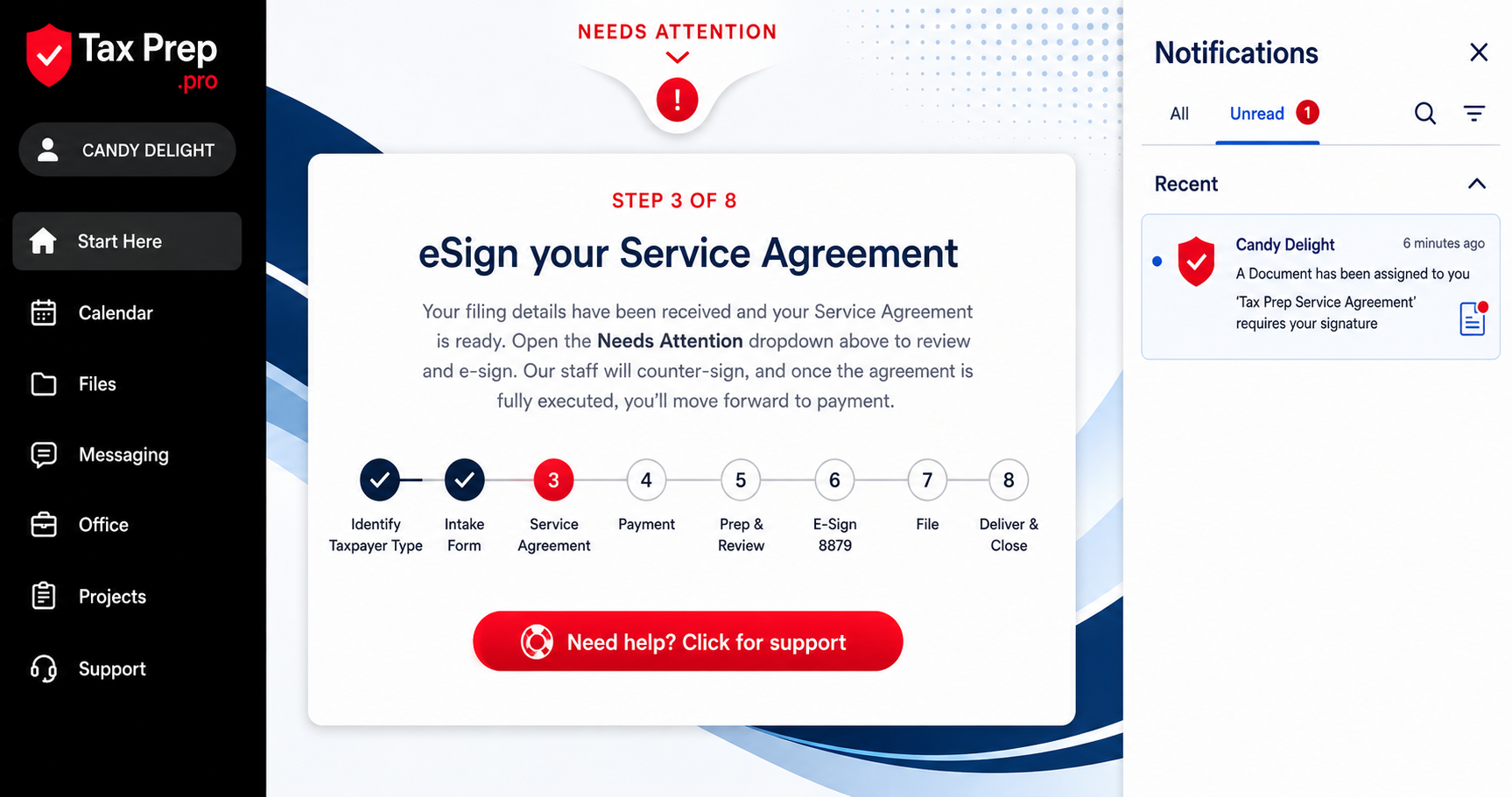 Step 3 of 8 — Engagement agreement
